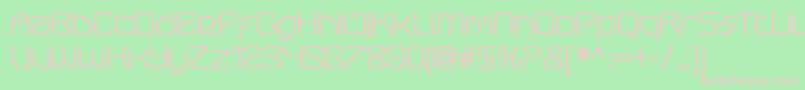 OricneoStencil Font – Pink Fonts on Green Background