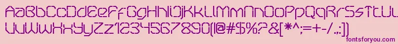 OricneoStencil Font – Purple Fonts on Pink Background