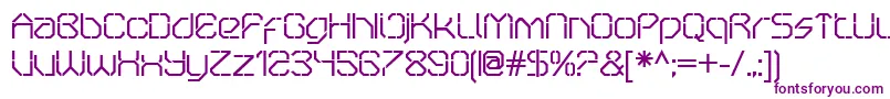 OricneoStencil Font – Purple Fonts on White Background