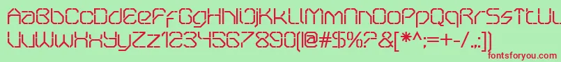 Шрифт OricneoStencil – красные шрифты на зелёном фоне