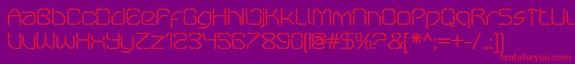 OricneoStencil Font – Red Fonts on Purple Background