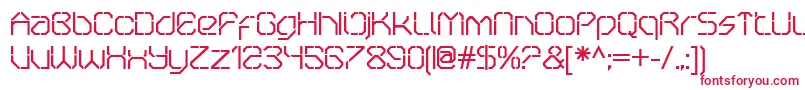 OricneoStencil Font – Red Fonts on White Background