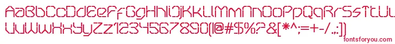 Czcionka OricneoStencil – czerwone czcionki