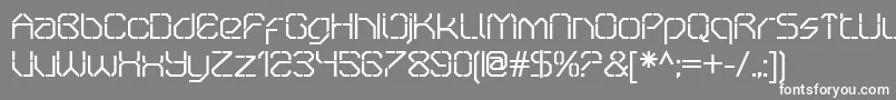 OricneoStencil Font – White Fonts on Gray Background