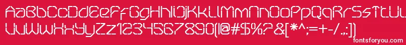 OricneoStencil Font – White Fonts on Red Background
