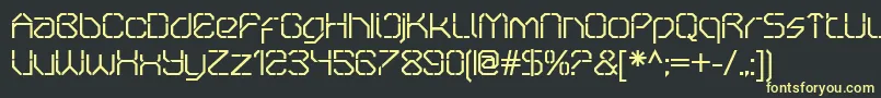 OricneoStencil Font – Yellow Fonts on Black Background