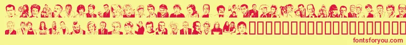 Quotidian Font – Red Fonts on Yellow Background