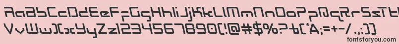 Radiospaceleft Font – Black Fonts on Pink Background