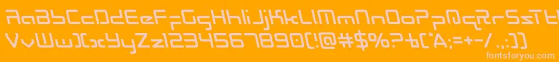 Radiospaceleft Font – Pink Fonts on Orange Background