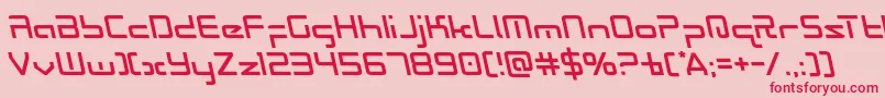 Radiospaceleft Font – Red Fonts on Pink Background