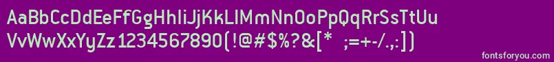 PfpremierMedium-fontti – vihreät fontit violetilla taustalla