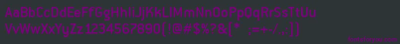 Czcionka PfpremierMedium – fioletowe czcionki na czarnym tle