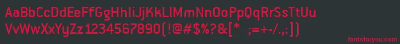 Шрифт PfpremierMedium – красные шрифты на чёрном фоне