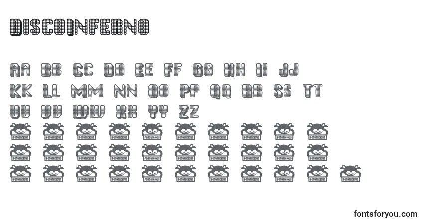 Шрифт DiscoInferno – алфавит, цифры, специальные символы