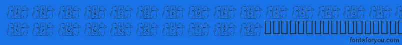 FlBearyGoodFriends Font – Black Fonts on Blue Background