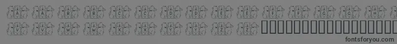 FlBearyGoodFriends Font – Black Fonts on Gray Background