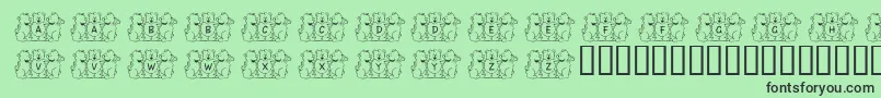 FlBearyGoodFriends Font – Black Fonts on Green Background