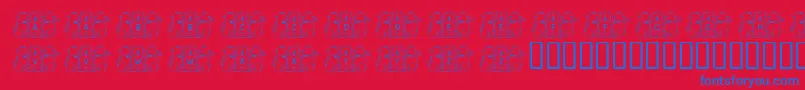 FlBearyGoodFriends Font – Blue Fonts on Red Background