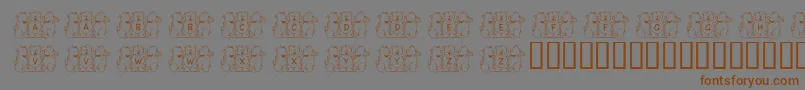 FlBearyGoodFriends Font – Brown Fonts on Gray Background