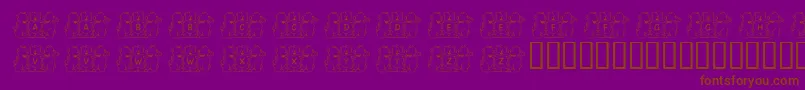 FlBearyGoodFriends Font – Brown Fonts on Purple Background