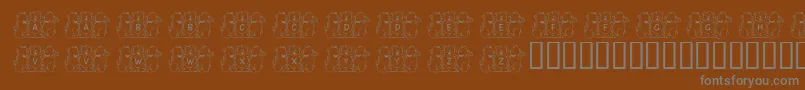 FlBearyGoodFriends Font – Gray Fonts on Brown Background