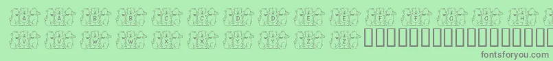 FlBearyGoodFriends Font – Gray Fonts on Green Background