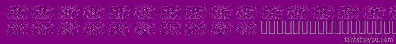 FlBearyGoodFriends Font – Gray Fonts on Purple Background