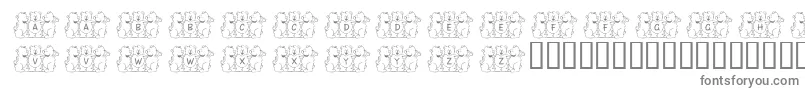 FlBearyGoodFriends Font – Gray Fonts on White Background