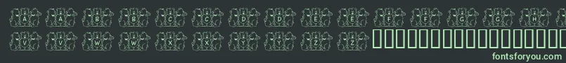 FlBearyGoodFriends Font – Green Fonts on Black Background