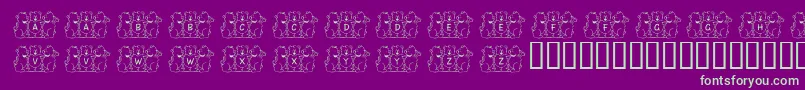 FlBearyGoodFriends Font – Green Fonts on Purple Background