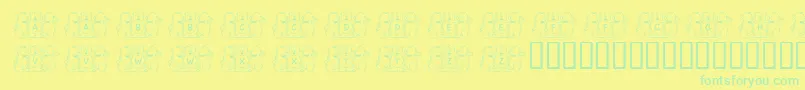 FlBearyGoodFriends Font – Green Fonts on Yellow Background