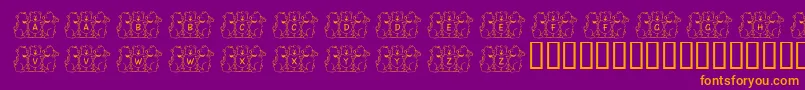 FlBearyGoodFriends Font – Orange Fonts on Purple Background