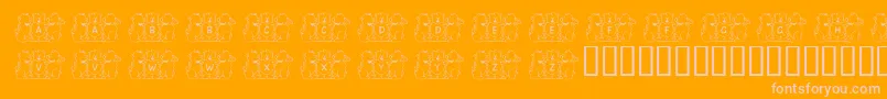 FlBearyGoodFriends Font – Pink Fonts on Orange Background