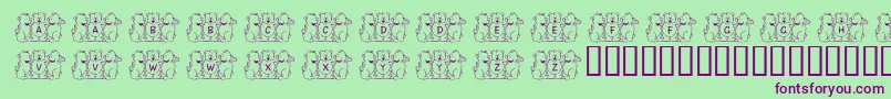 FlBearyGoodFriends Font – Purple Fonts on Green Background