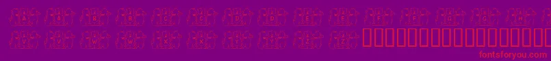 FlBearyGoodFriends Font – Red Fonts on Purple Background