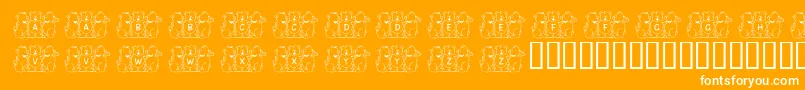 FlBearyGoodFriends Font – White Fonts on Orange Background