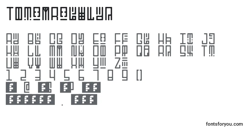 Schriftart TotemRegular – Alphabet, Zahlen, spezielle Symbole