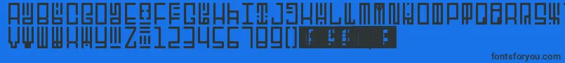 TotemRegular Font – Black Fonts on Blue Background