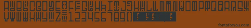 Шрифт TotemRegular – чёрные шрифты на коричневом фоне
