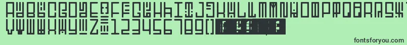 フォントTotemRegular – 緑の背景に黒い文字