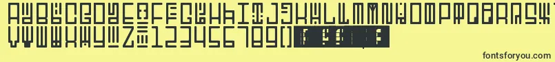 TotemRegular-fontti – mustat fontit keltaisella taustalla