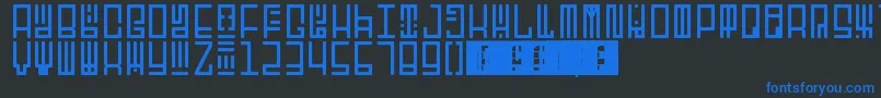 TotemRegular Font – Blue Fonts on Black Background