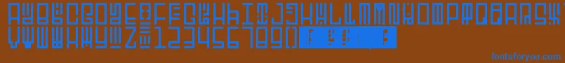 TotemRegular Font – Blue Fonts on Brown Background