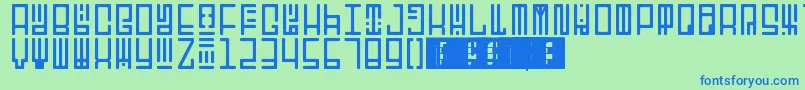 TotemRegular Font – Blue Fonts on Green Background