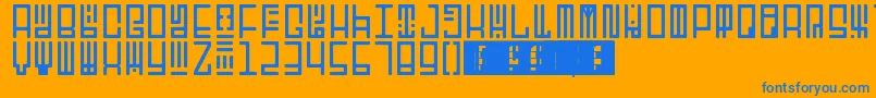 TotemRegular Font – Blue Fonts on Orange Background