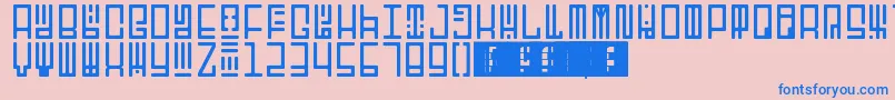 Шрифт TotemRegular – синие шрифты на розовом фоне