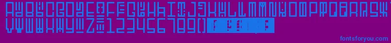Шрифт TotemRegular – синие шрифты на фиолетовом фоне