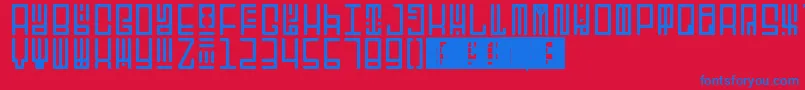 Шрифт TotemRegular – синие шрифты на красном фоне