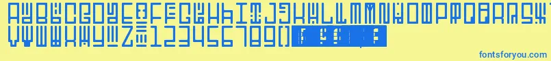 TotemRegular-fontti – siniset fontit keltaisella taustalla