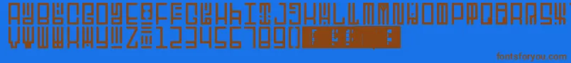 Шрифт TotemRegular – коричневые шрифты на синем фоне